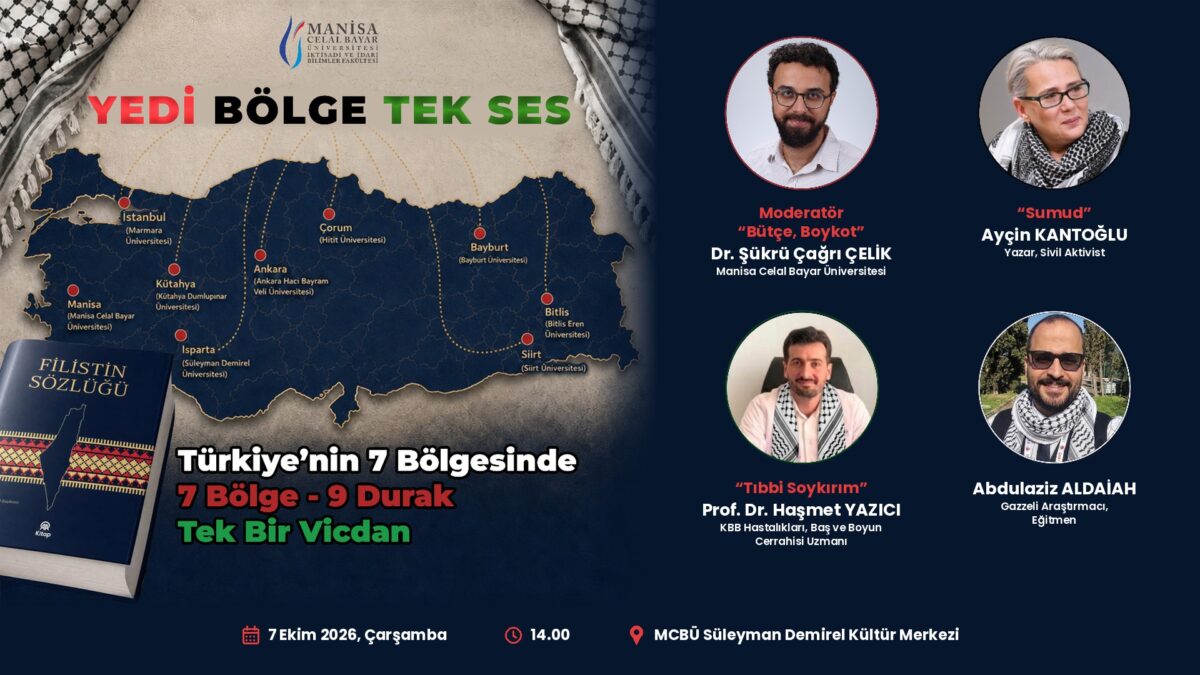 “Yedi Bölge, Tek Ses: Filistin Sözlüğü” Programı Manisa’da